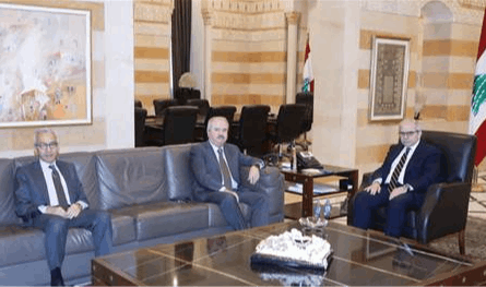 سلام بحث مع جابر والبساط مشروع قانون الفجوة المالية والتقى الحجار