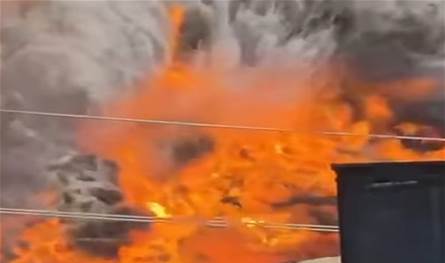 المنازل اهتزّت... حريق داخل محطة محروقات تسبّب بكارثة! (فيديو)