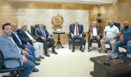 خريش استقبل النائب بلال عبدالله ووفدًا من برجا لبحث شؤون إنمائية