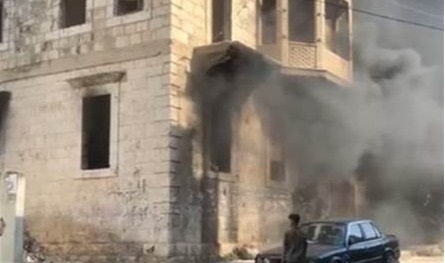 بالفيديو... حريق كبير داخل مبنى &quot;الردع&quot; في منطقة القبة