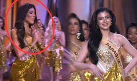 موقف محرج جدًا.. هذا ما حصل مع ملكة جمال بنما في مسابقة عالمية (فيديو)