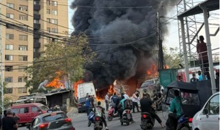 بالصور: اندلاع حريق كبير في الجديدة