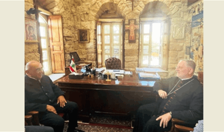 سعيد عرض مع المطران عون التحضيرات لزيارة البابا وشؤوناً عامة