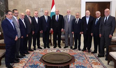 نواب حزب الله و &quot;أمل&quot;في بعبدا والسراي:قانون الانتخاب نافذ وعلى الحكومة اتخاذ الإجراءات التنفيذية