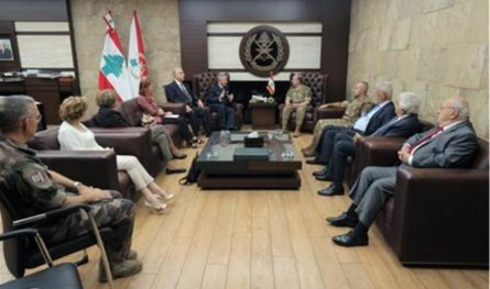 رئيس جوقة الشرف الفرنسية زار البطريرك الراعي وقائد الجيش