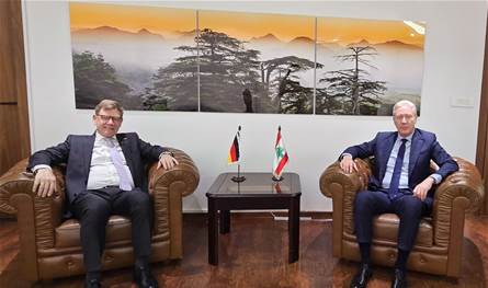 رجّي: طلبت مساعدة ألمانيا في الضغط على اسرائيل لوقف اعتداءاتها والانسحاب من الأراضي التي تحتلها