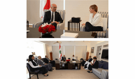 الحجار التقى مستشارة الرئيس الفرنسي وشدد على دعم الجيش والأمن