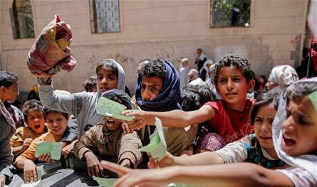 ثلثا سكان اليمن يواجهون أزمة غذاء حادة 