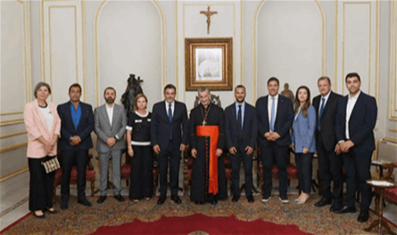 الراعي عرض مع وفد من الأكاديميين اللبنانيين والفرنسيين سبل التعاون الجامعي