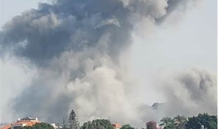 بالصور: غارة إسرائيلية تستهدف وادي طورا بين بلدتي العباسية وطيردبا