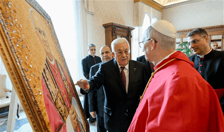 لقاء بين البابا لاوون الرابع عشر ومحمود عباس