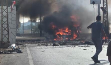 بالفيديو.. استهداف سياره في برعشيت