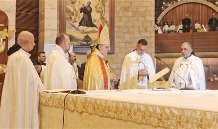 قداس بدء السنة الطقسية في كنيسة مار شربل - عنايا