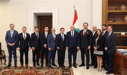 عون التقى وفد وزارة الخزانة الاميركية:  للضغط على اسرائيل لوقف اعتداءاتها المستمرة على لبنان