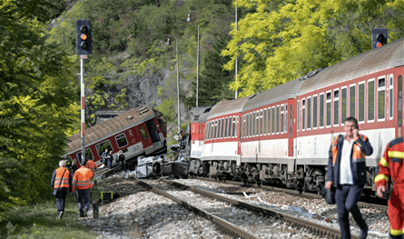 تصادم قطارين قرب براتيسلافا