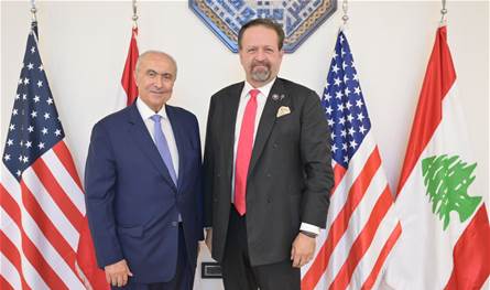 مخزومي استقبل الوفد الاميركي واكد التزام لبنان الإصلاح والسيادة