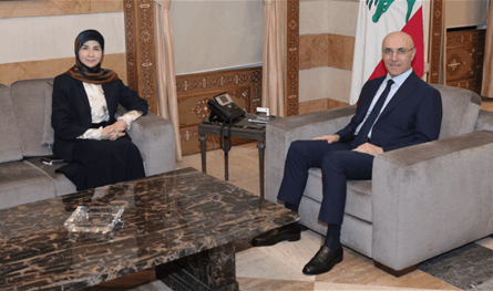 الحجار يلتقي عز الدين وممثلة الأمم المتحدة لبحث الخدمات وملف النازحين