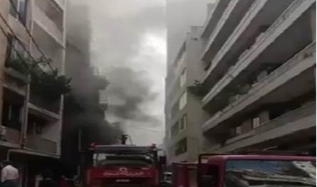 بالفيديو... حريق كبير في الأشرفية