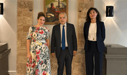 سلامة يلتقي مؤسسة &quot;بيما&quot; لمتابعة مشروع ترميم لوحات وزارة الثقافة