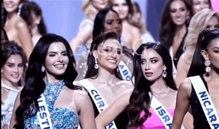 بالفيديو.. هذا ما حصل بين ملكتي جمال فلسطين وإسرائيل على المسرح