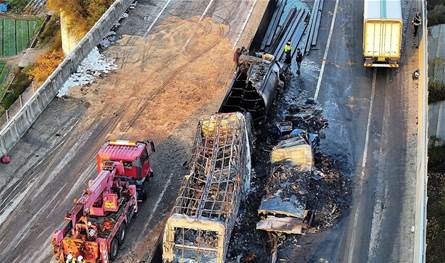 في كوريا الجنوبية.. حادث تصادم متسلسل بين 13 مركبة
