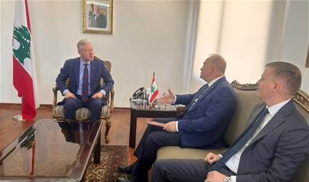 رجي تسلّم رسالة تهنئة من لافروف وبحث مع بلاسخارت في الأوضاع في لبنان والمنطقة