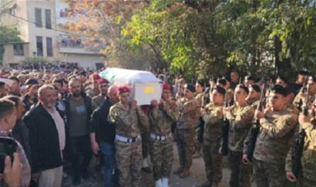 الجيش وأهالي بعلبك ومعربون شيعوا شهيدي الواجب الوطني البرادعي وحيدر