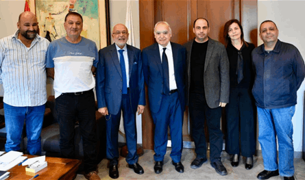 سلامة استقبل شهيب وعائلة حمدان