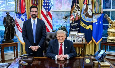 بترحاب &quot;حار&quot;.. ترامب يلتقي ممداني في البيت الأبيض