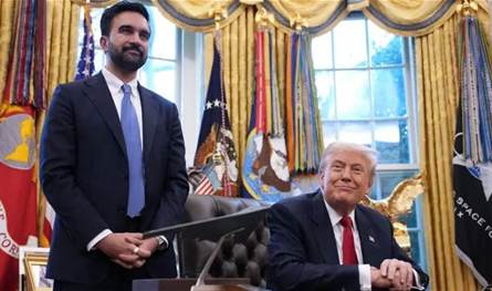 فيديو نشره فانس.. شاهدوا أطرف لحظة بين ترامب وممداني