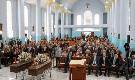 زغرتا تشيّع هنري ولورانس سليم معوّض بحضور بطريركي ورسالة من رئيس الجمهورية