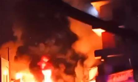 إندلاع حريق خلف محطة محروقات في المصيلح