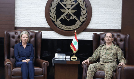 قائد الجيش التقى المنسقة الخاصة للامم المتحدة