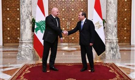 السيسي يهنئ عون بالذكرى الـ82 للاستقلال ويجدد دعم مصر للبنان
