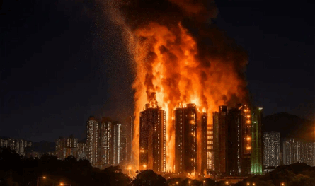 حريق هونغ كونغ لا يزال مستعرًا.. وعدّاد القتلى يقترب من 100