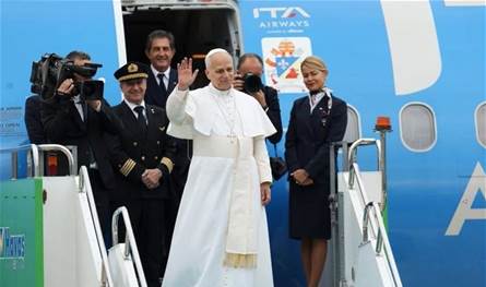 بالصور.. اليوم الأول لزيارة البابا لاوون الرابع عشر الى لبنان 