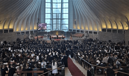 البابا لاوون الرابع عشر في مزار سيدة لبنان - حريصا (مباشر)