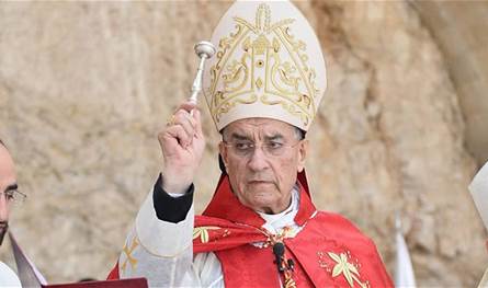 &quot;ترافقكم سيدة لبنان&quot;.. كلمة مؤثرة للراعي تقديراً للبابا بعد القداس