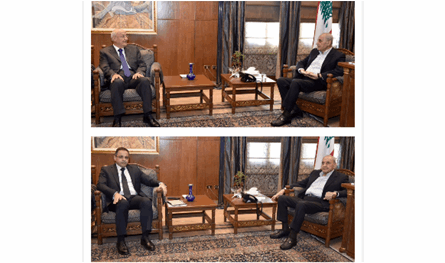 بري استقبل العريضي ووسيم منصوري