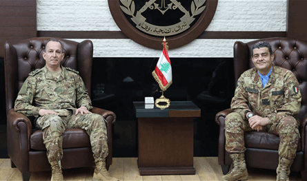 لقاء بين هيكل وأبانيارا عرض سبل التعاون بين الجيش و&quot;اليونيفيل&quot;