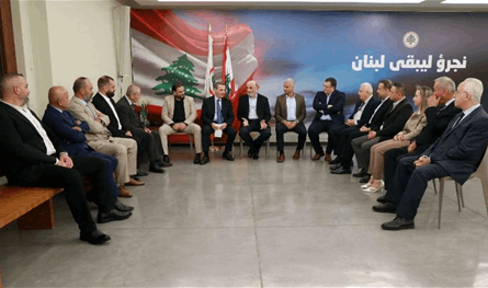 جعجع التقى وفد مجلس بلدية بريح