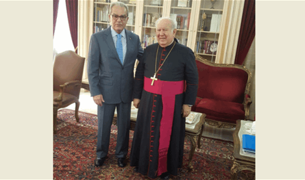 الخازن يزور المطران مطر: نقاش معمّق حول انعكاسات زيارة البابا على لبنان