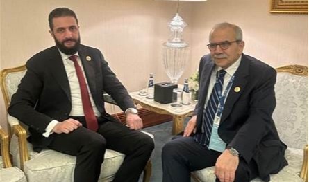 سلام التقى الشرع في &quot;&quot;منتدى الدوحة&quot;.. وبحث في سبيل تعزيز التعاون بين البلدين