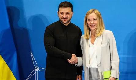 ميلوني تتعهد بدعم طارئ لأوكرانيا قبيل جولة زيلينسكي الأوروبية