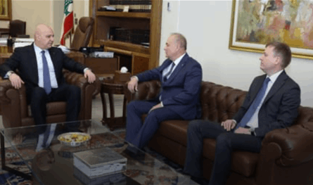 الرئيس عون تبلّغ من روداكوف دعم روسيا مواقف لبنان 