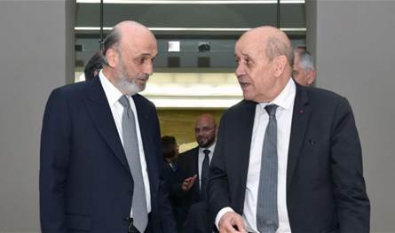 لودريان يلتقي جعجع في معراب