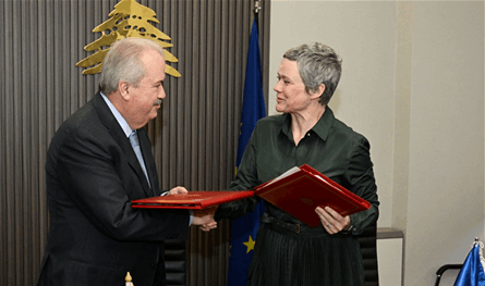 لبنان يوقع اتفاقيات تمويل أوروبية بقيمة 132 مليون يورو لتعزيز الأمن والاستقرار