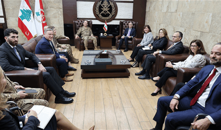 قائد الجيش استقبل مجموعة الدعم الأميركي من أجل لبنان.. وهذا ما جرى بحثه