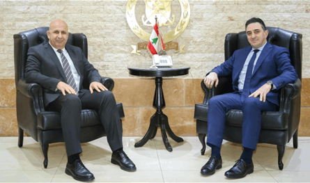 خريش بحث مع النائب الحاج في دعم مراكز الدفاع المدني