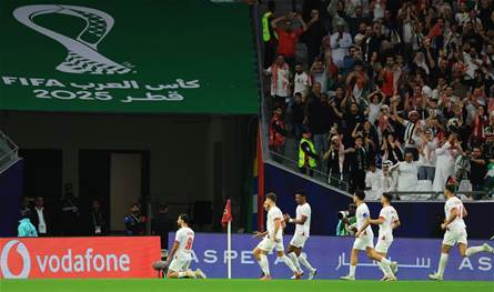 الأردن إلى قبل نهائي كأس العرب بعد فوزه على العراق